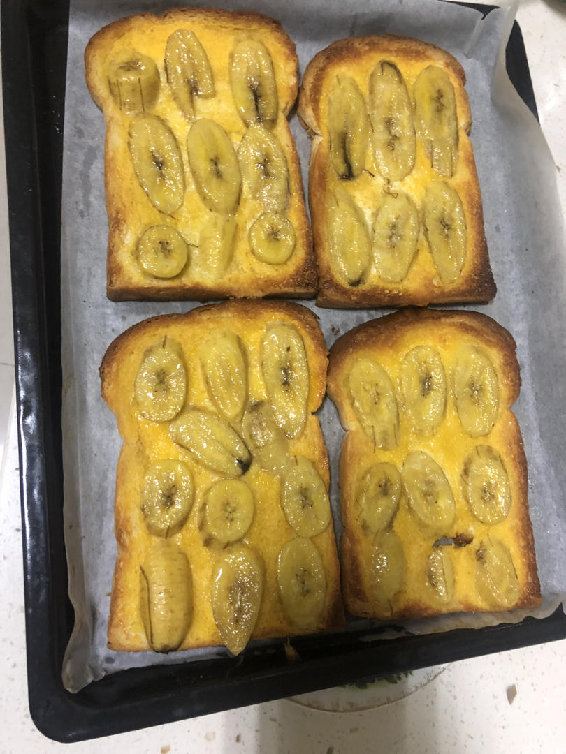 好吃到哭的香蕉烤吐司❗️酥脆香甜❗️零失败❗️