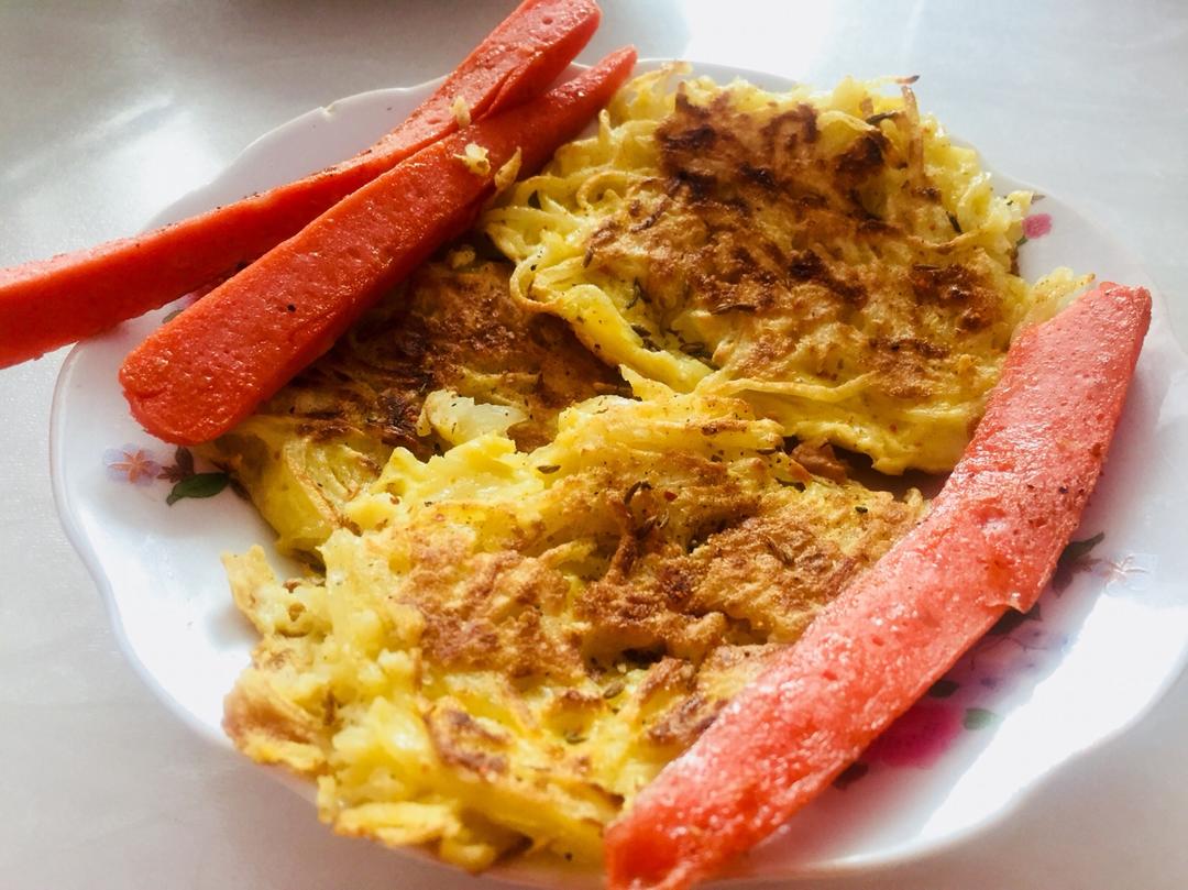 土豆丝鸡蛋饼