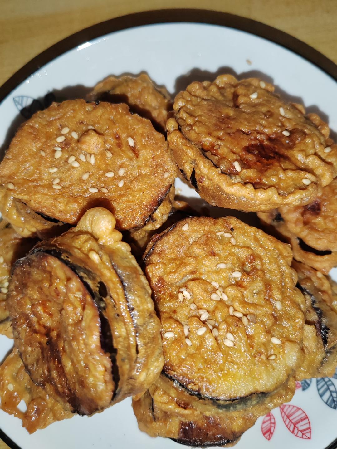 家常主食 炸茄盒 肉馅儿茄子