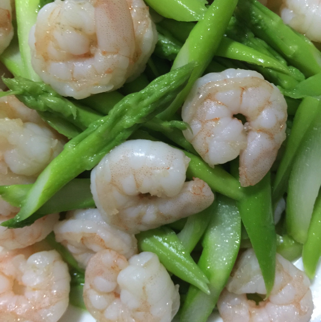 芦笋炒虾仁