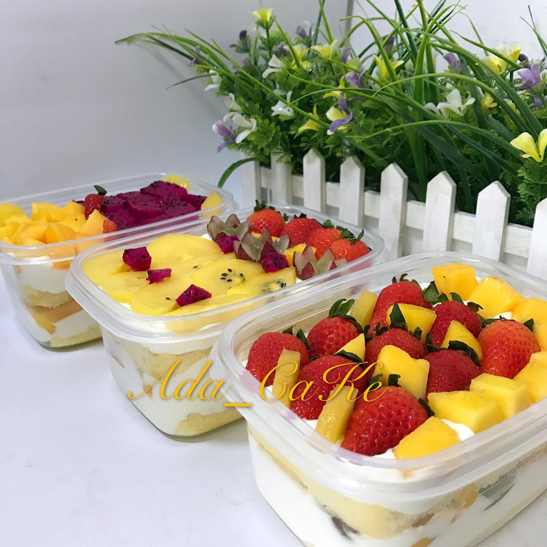 ada-cake做的简单快手的便当饭盒水果盒子蛋糕