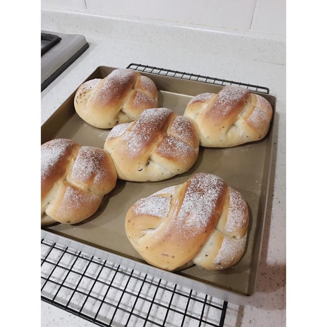 全麦牛奶蜜豆软欧