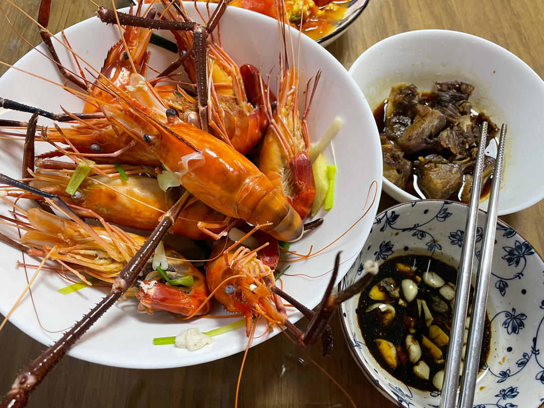 最简单的白灼虾（水煮）盐水基尾虾