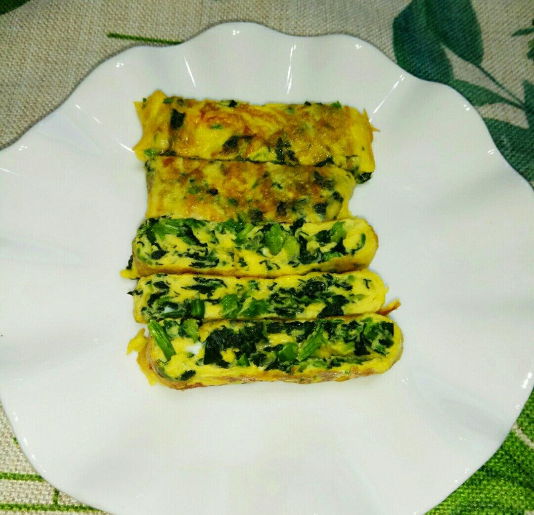 菠菜芝士煎蛋卷