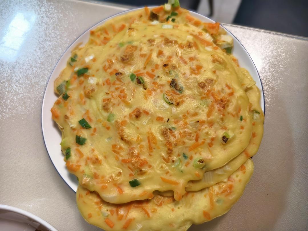 简单快手蔬菜鸡蛋煎饼