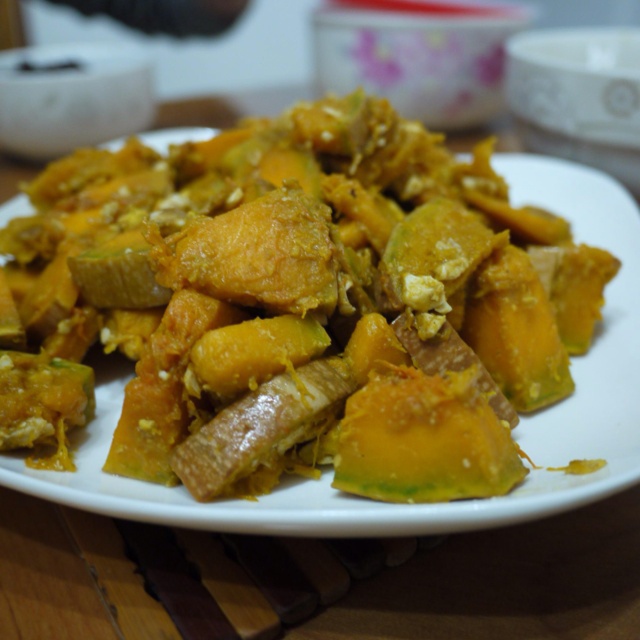 咸蛋焗南瓜（全蛋版）