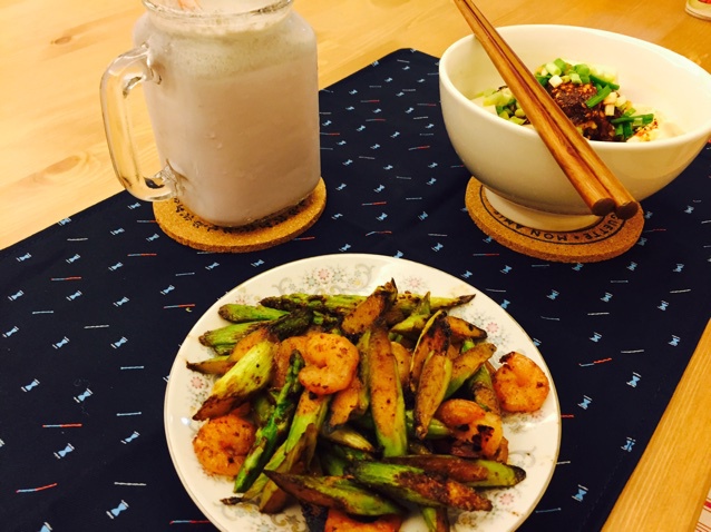 芦笋炒虾仁
