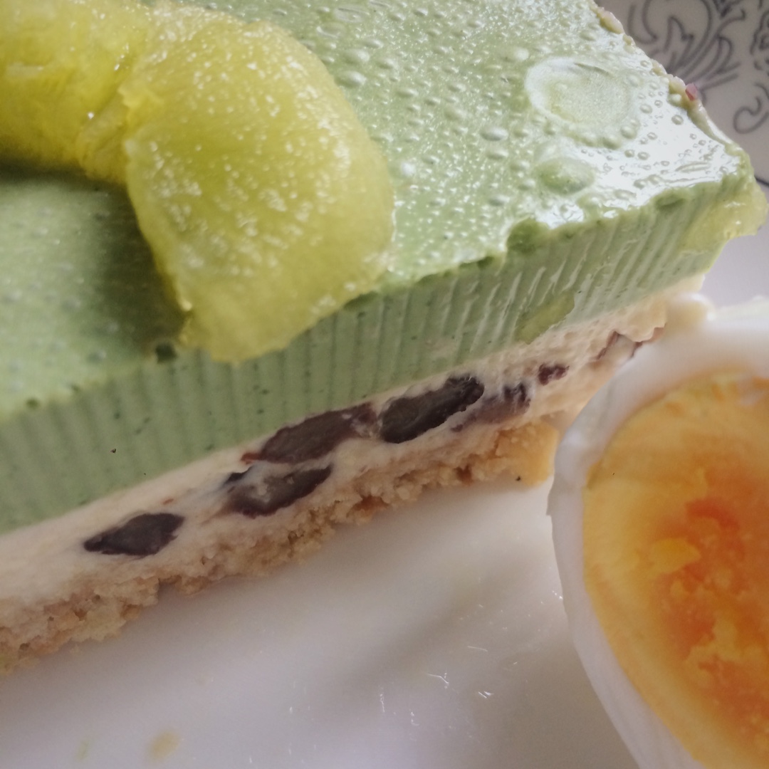 抹茶红豆冻芝士