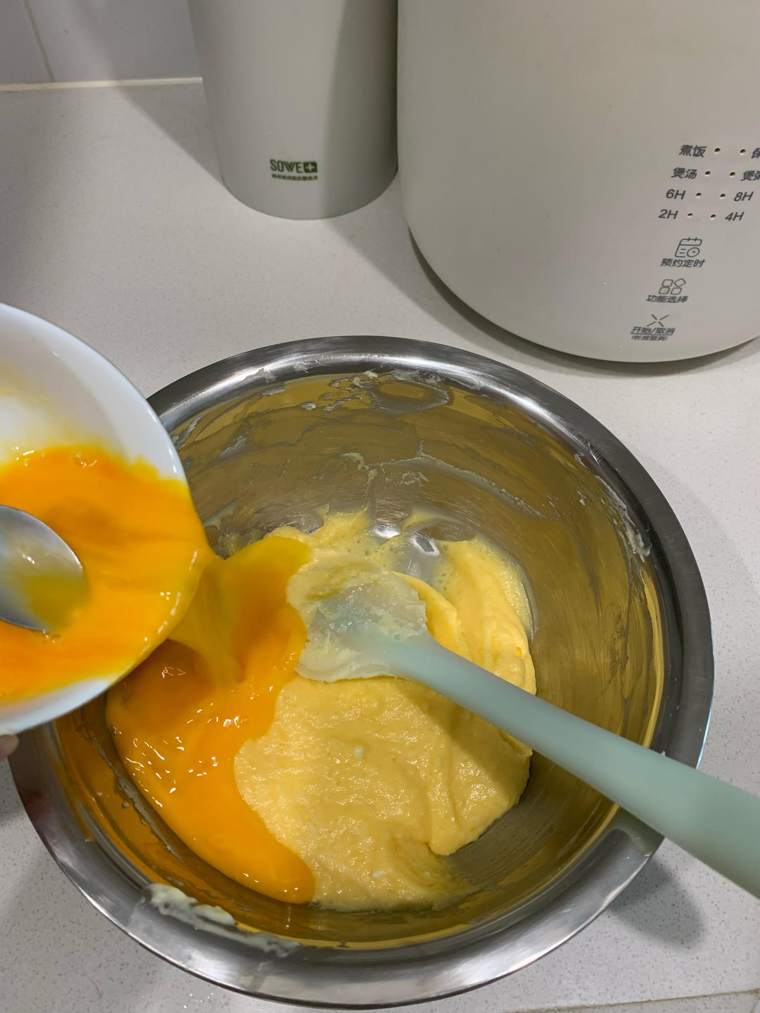 #甜品#烘焙#空气炸锅#🧀巴斯克芝士蛋糕6寸版的做法 步骤4