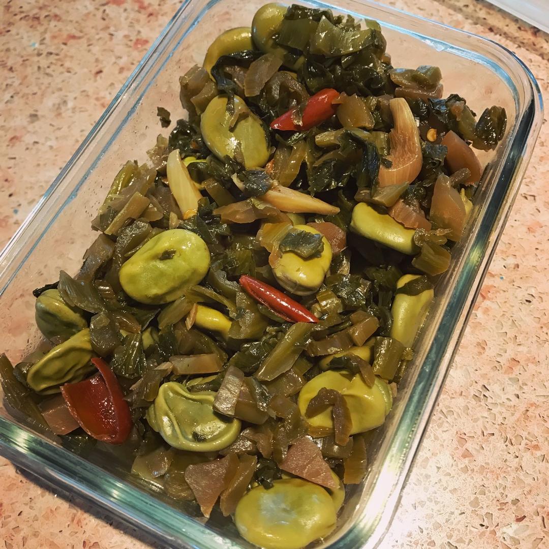 蚕豆炒雪菜