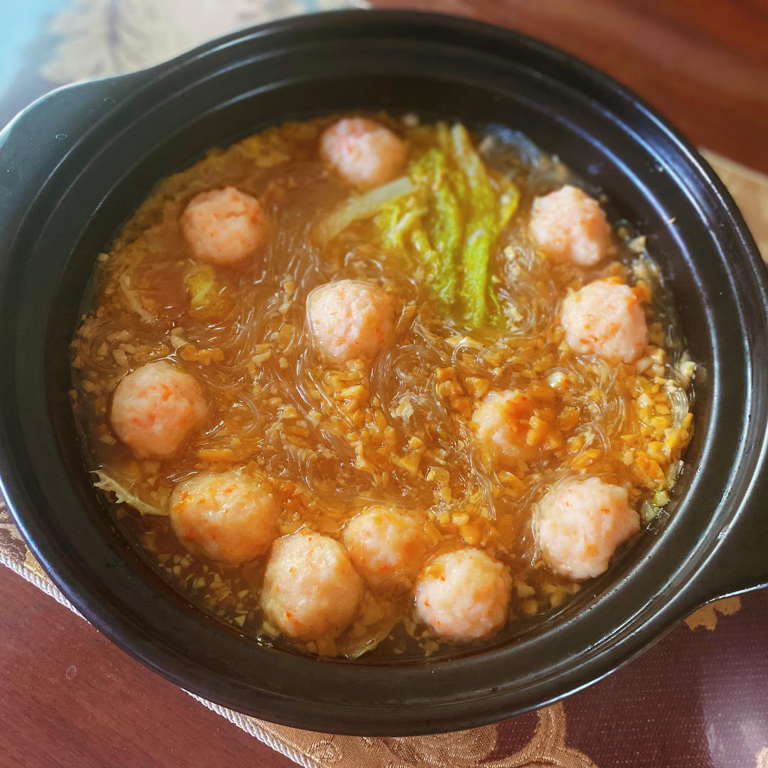 蒜蓉虾滑粉丝煲