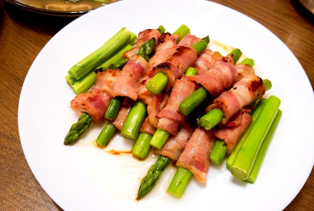 培根炒芦笋