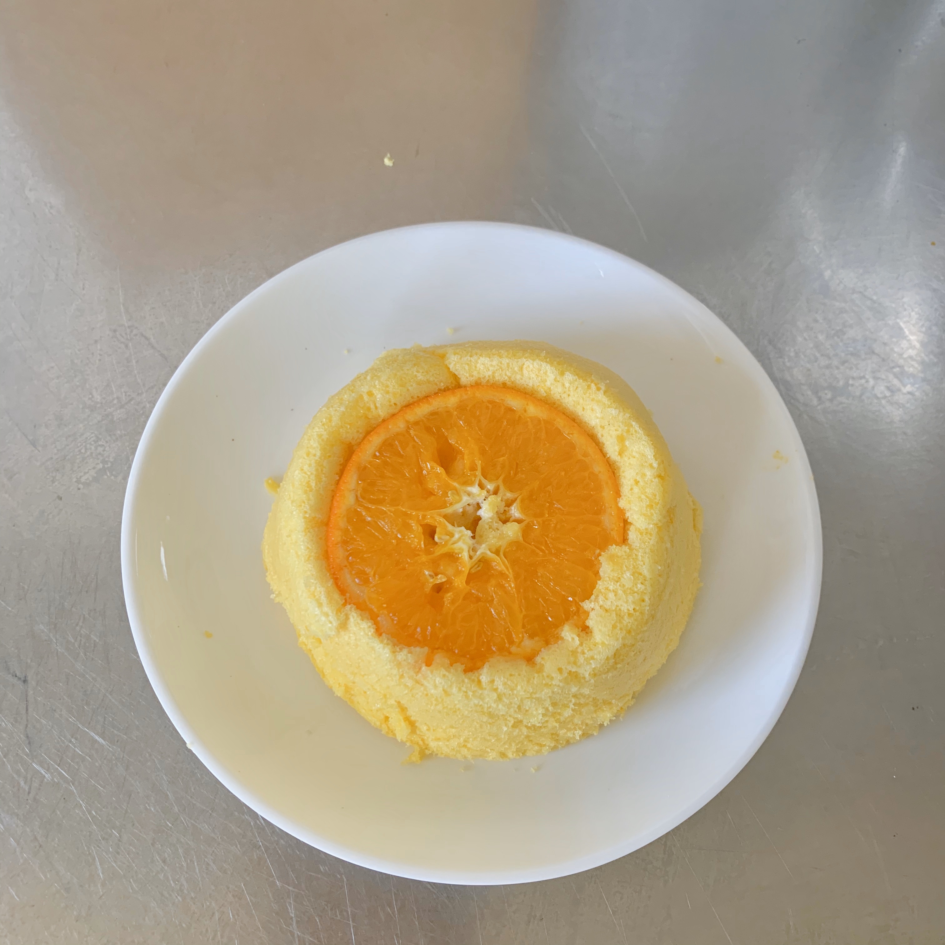 无白糖 幼儿🍊橙子蒸蛋糕的做法 步骤6