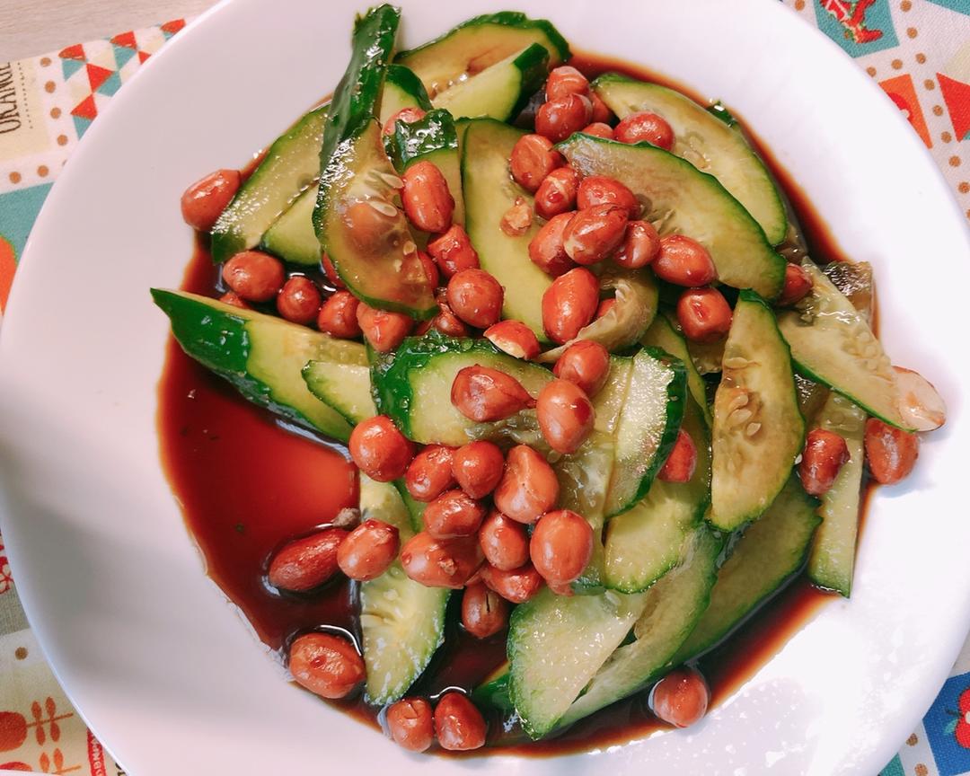 快手凉拌菜之凉拌黄瓜花生米