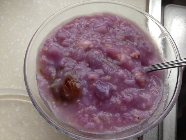 花生山药紫薯粥