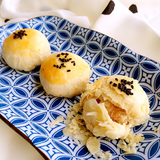 素油版酥皮鲜肉月饼，更健康