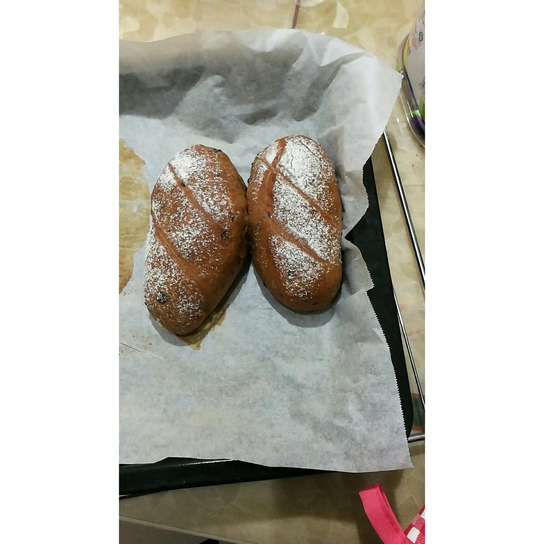 全麦蔓越莓软式欧包（免揉）