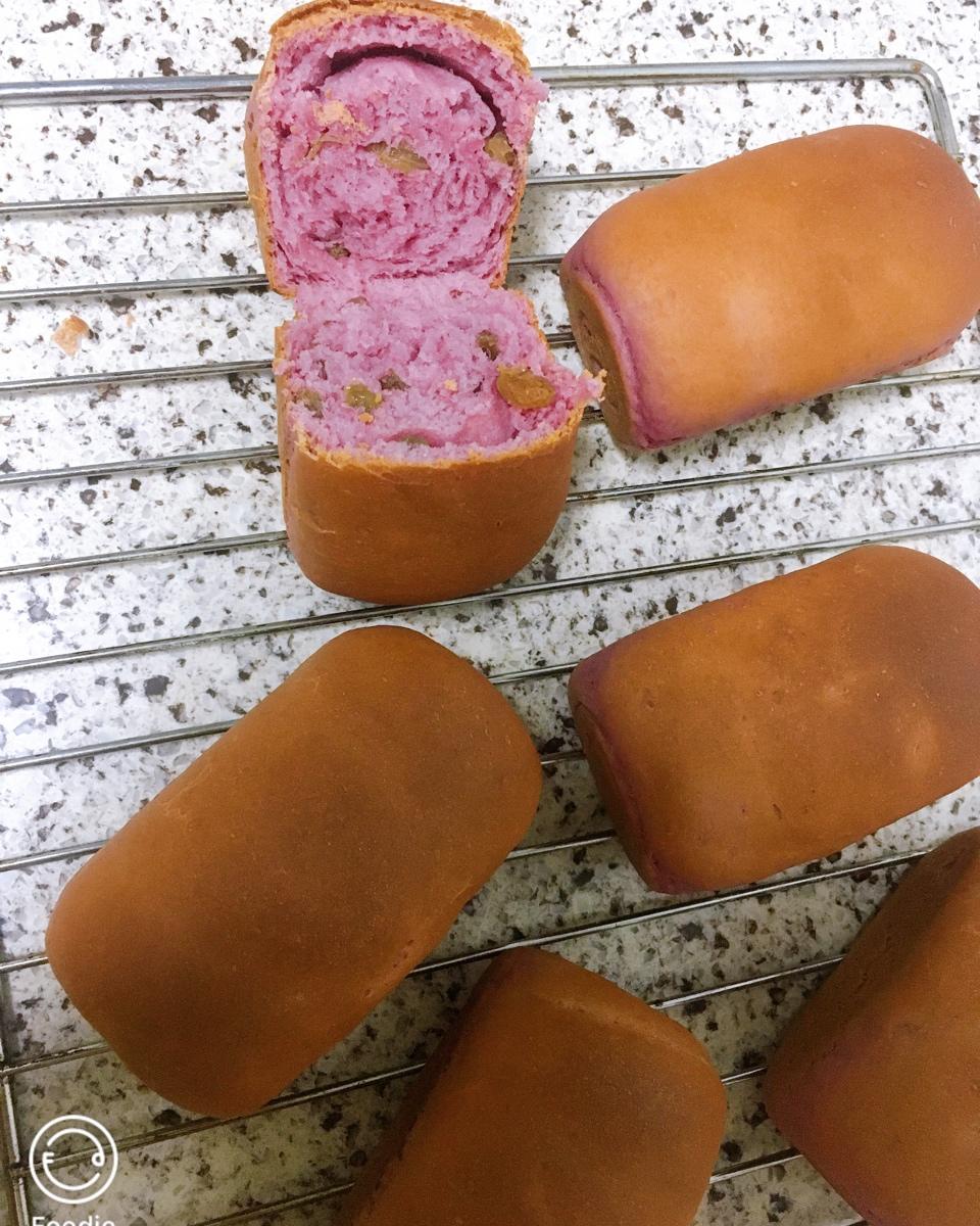 紫薯蜜豆小吐司