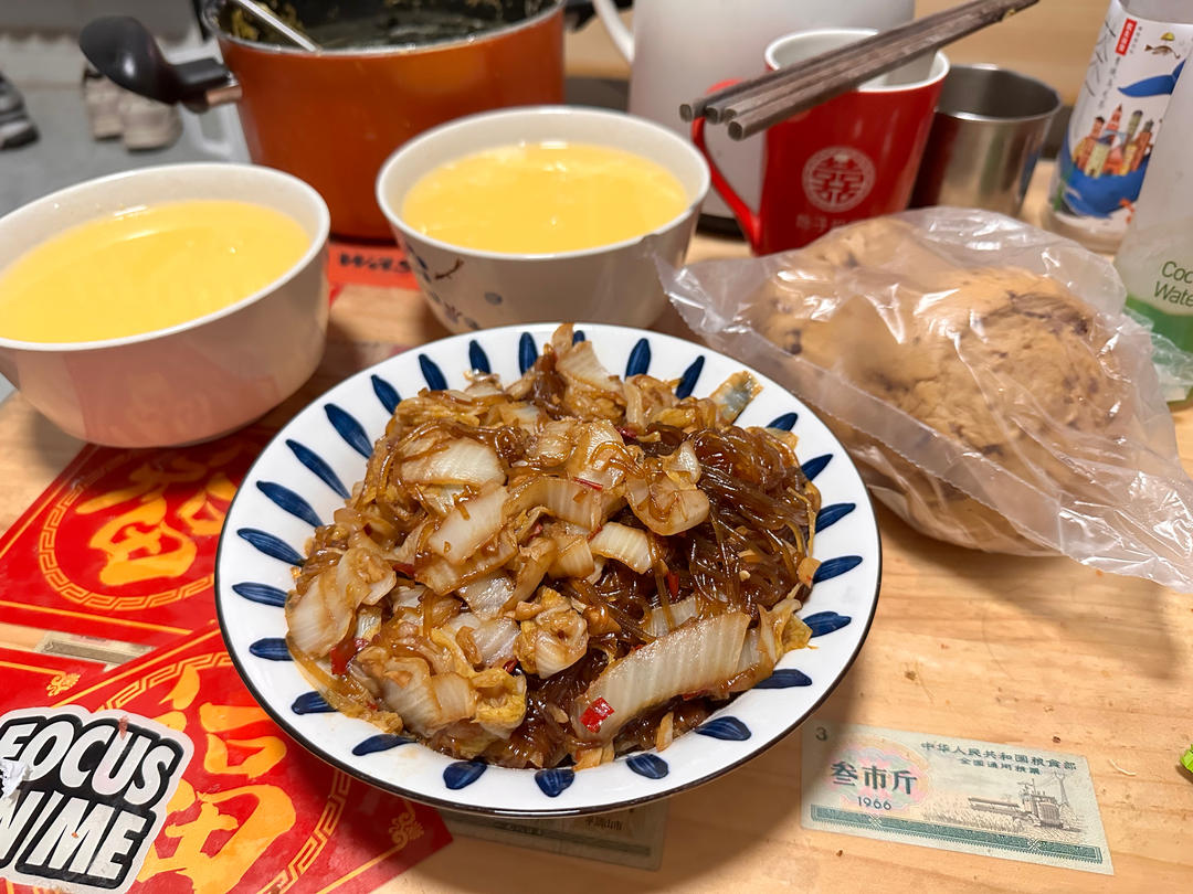 白菜炒粉条🧐原本不屑一顾，结果超级下饭