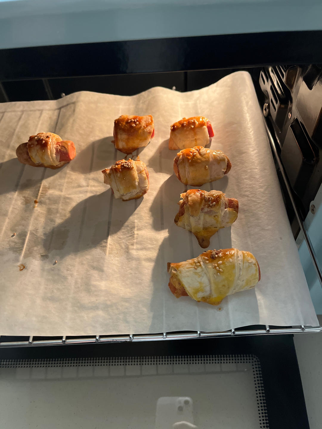 （手抓饼）火腿肠香酥卷——烤箱版