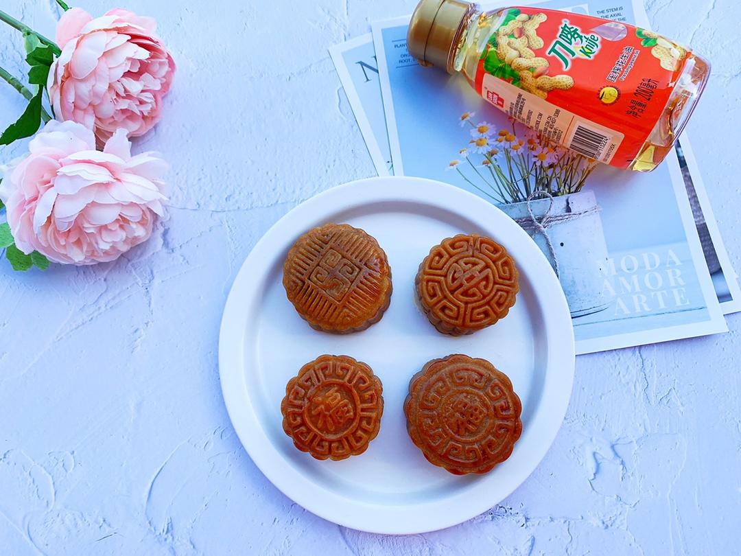 金沙肉松月饼——刀唛花生油&美玫牌月饼粉