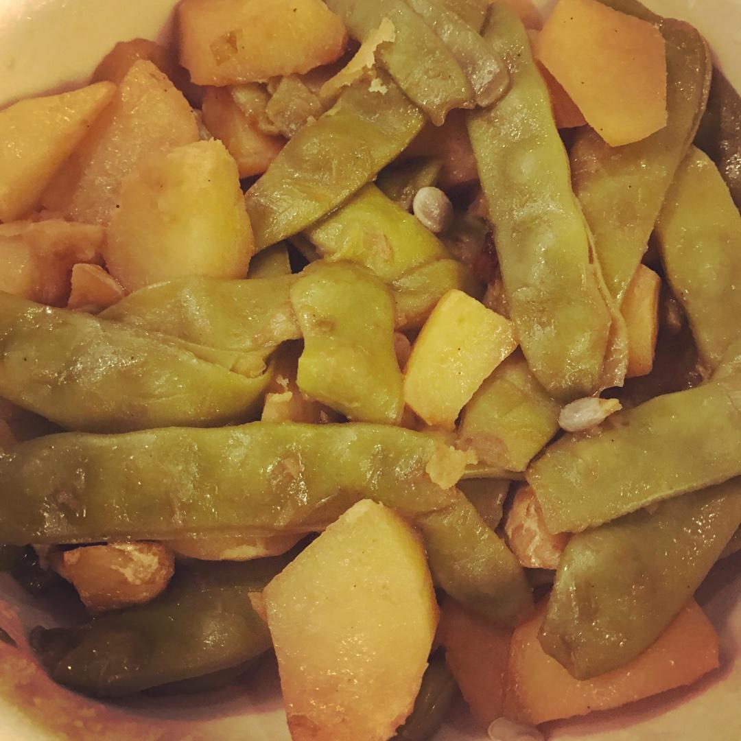 土豆炖豆角