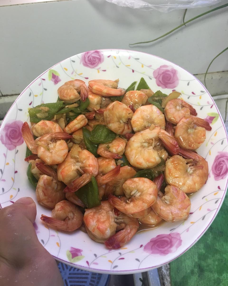 鲜炒基围虾