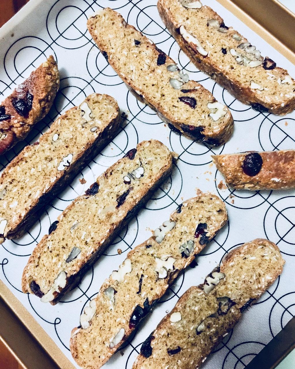 【健康零食】燕麦坚果意式脆饼