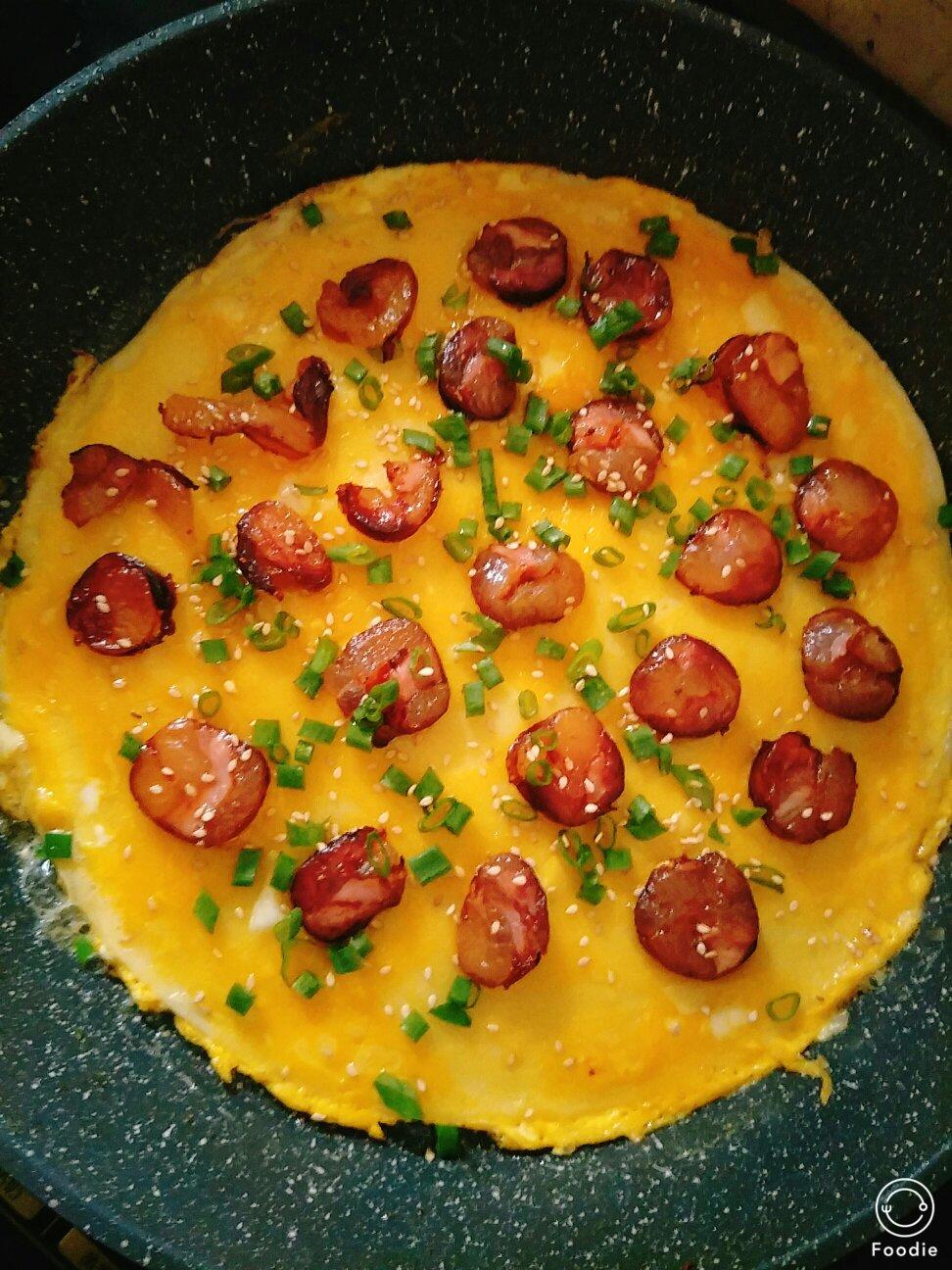 香肠（腊肠）鸡蛋煎饼