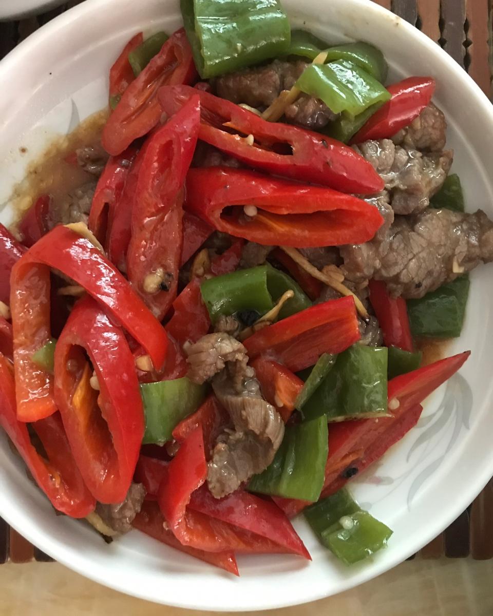 青红椒炒牛肉