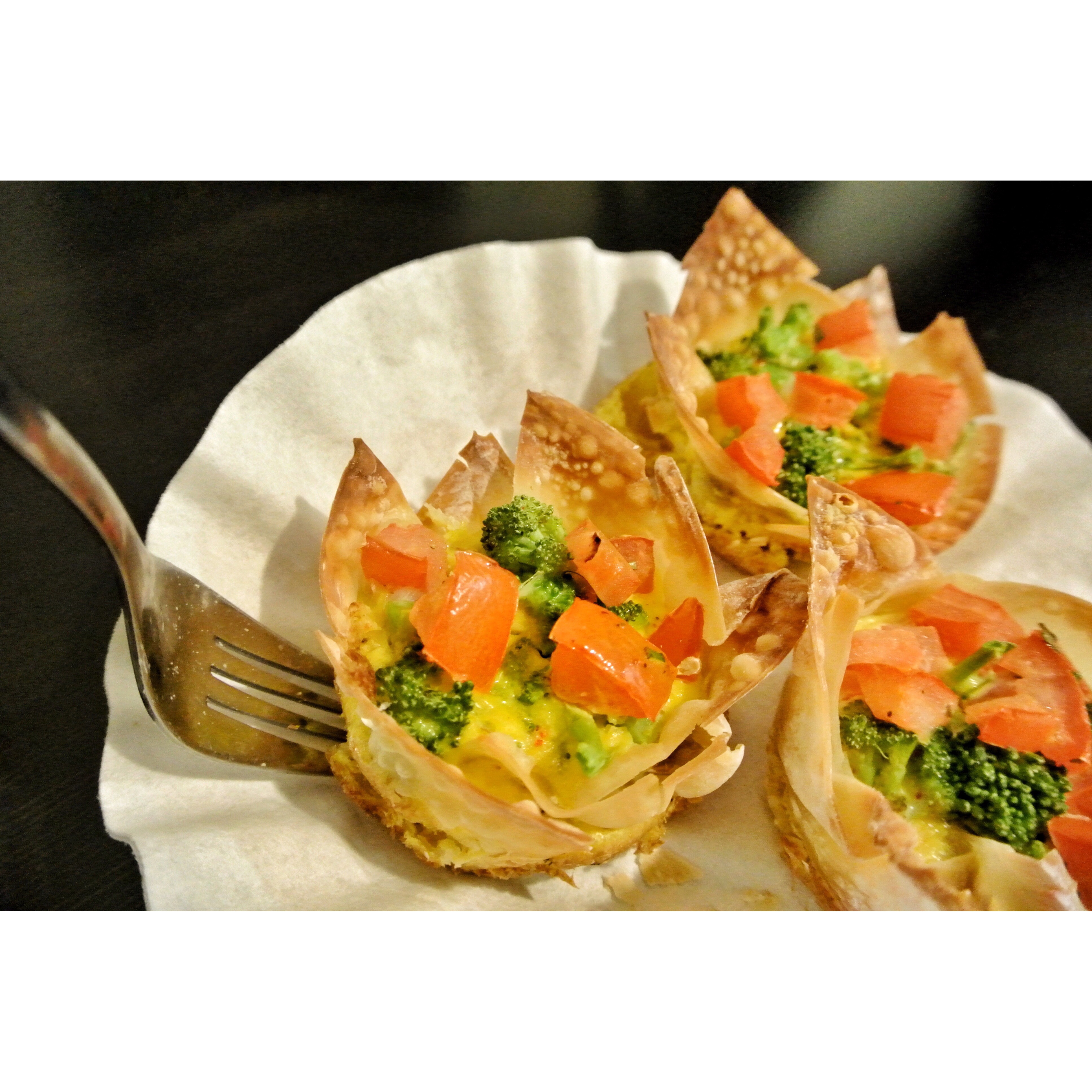 馄饨皮早餐杯（wonton wrap cups）
