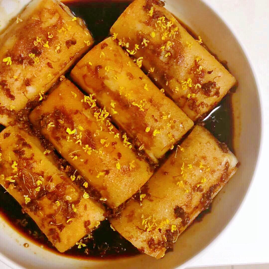 桂花红糖煎年糕