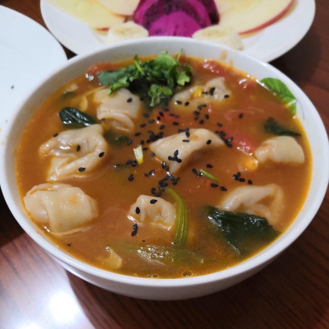 番茄馄饨汤