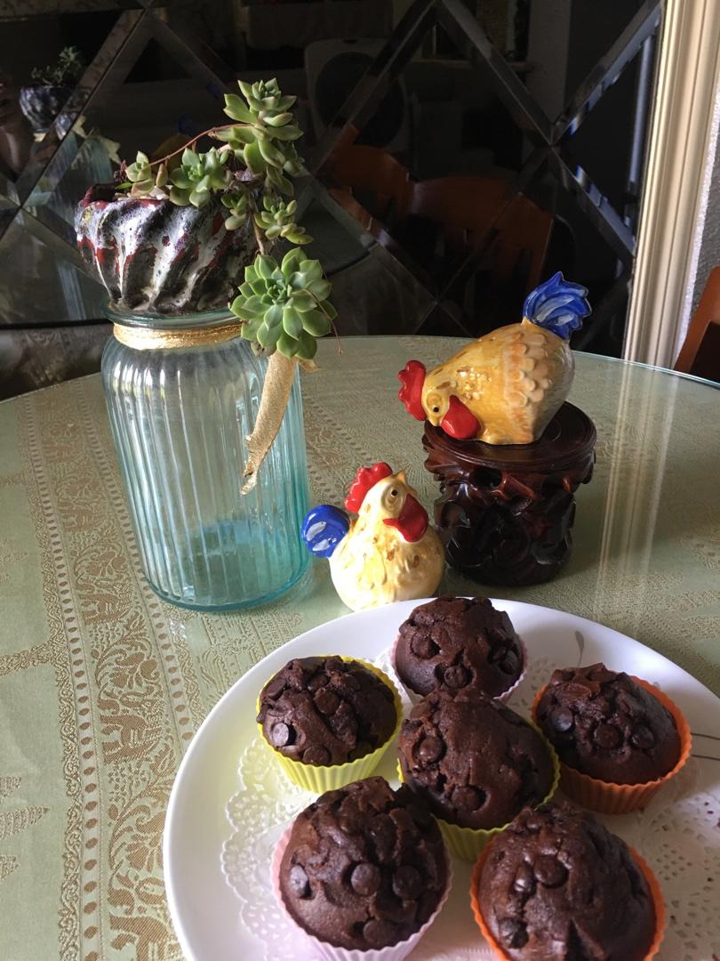 巨简单❗️超快速❗️巧克力玛芬蛋糕❗️好吃哭了