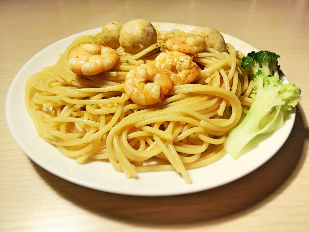 鲜虾意面/Linguine with Shrimp