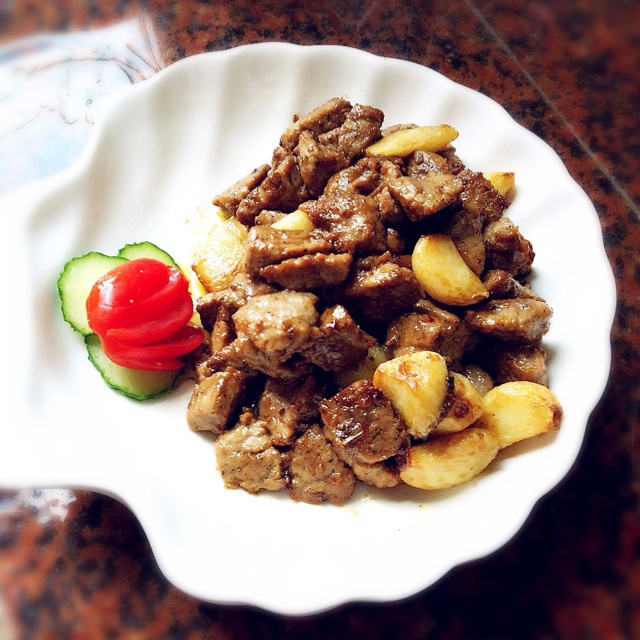 黑蒜子牛肉粒