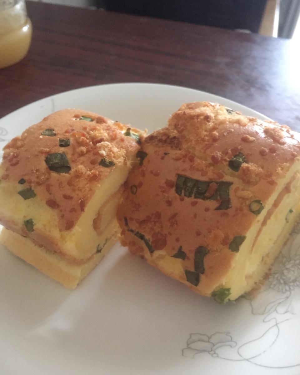 香葱肉松肥蛋糕卷～