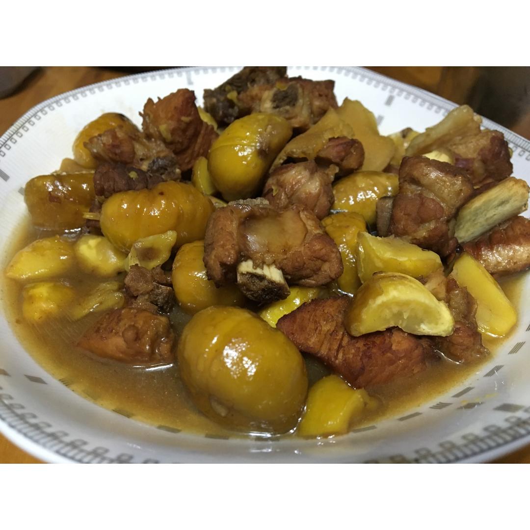 板栗烧排骨