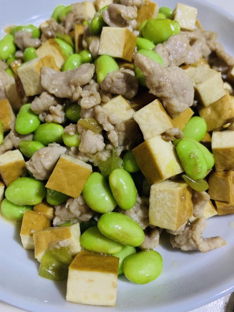 肉末毛豆炒香干