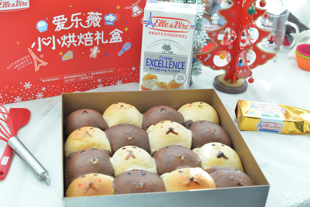 一次发酵网红小熊挤挤面包简单易做