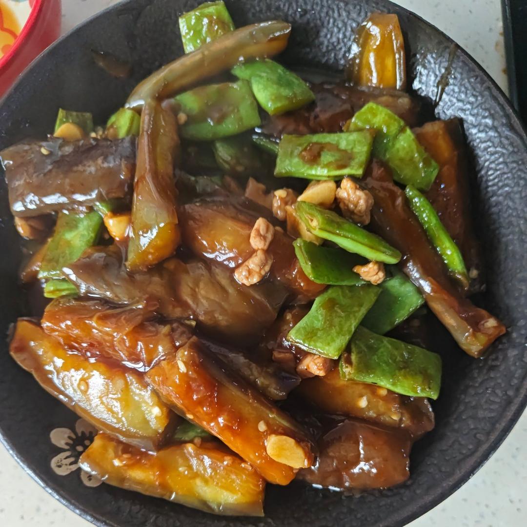 豆角烧茄子｜米饭杀手驾到！这盘素菜比肉还香！🍆
