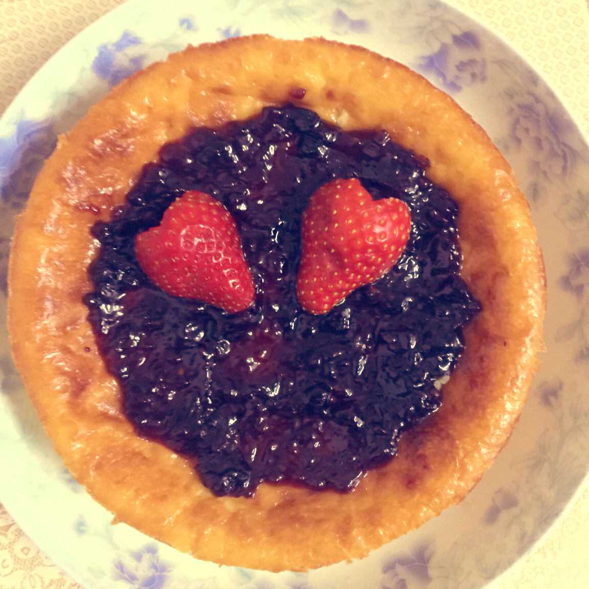 《Tinrry下午茶》教你做烤蓝莓重芝士蛋糕（6寸配方）