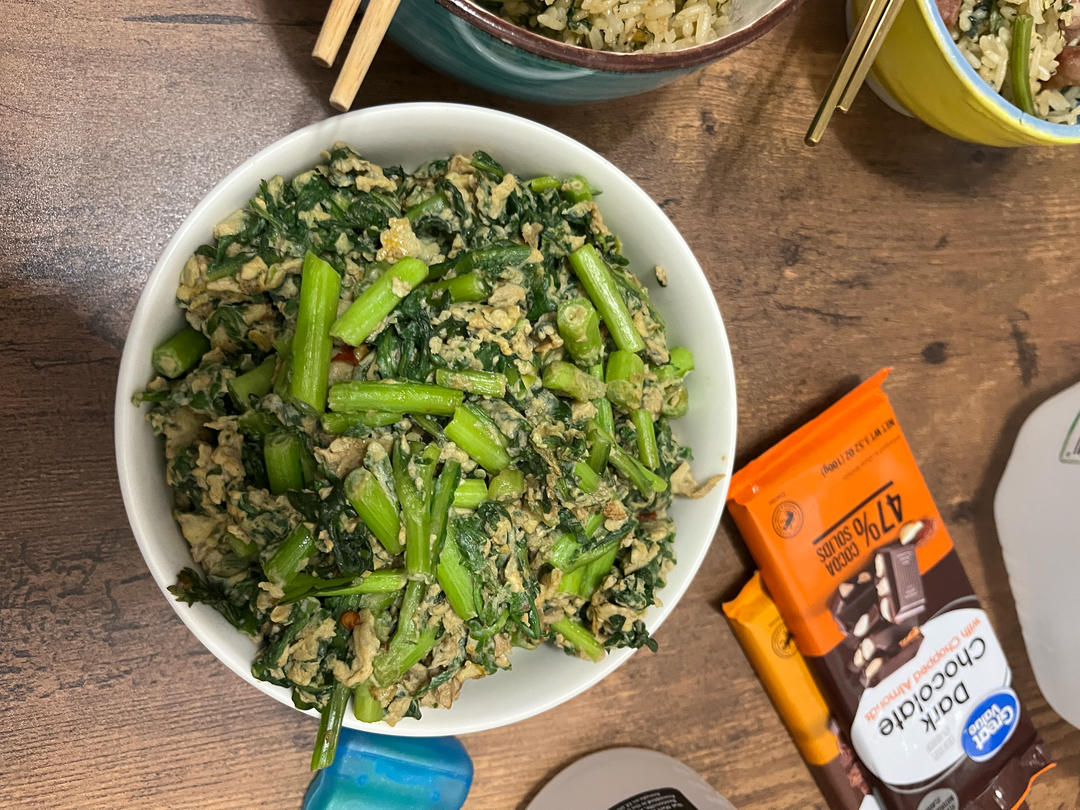 中高考营养配餐-茼蒿炒鸡蛋