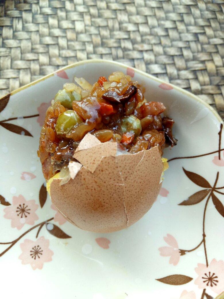 一蓑烟雨5做的抖音同款糯米蛋新鲜鸡蛋版