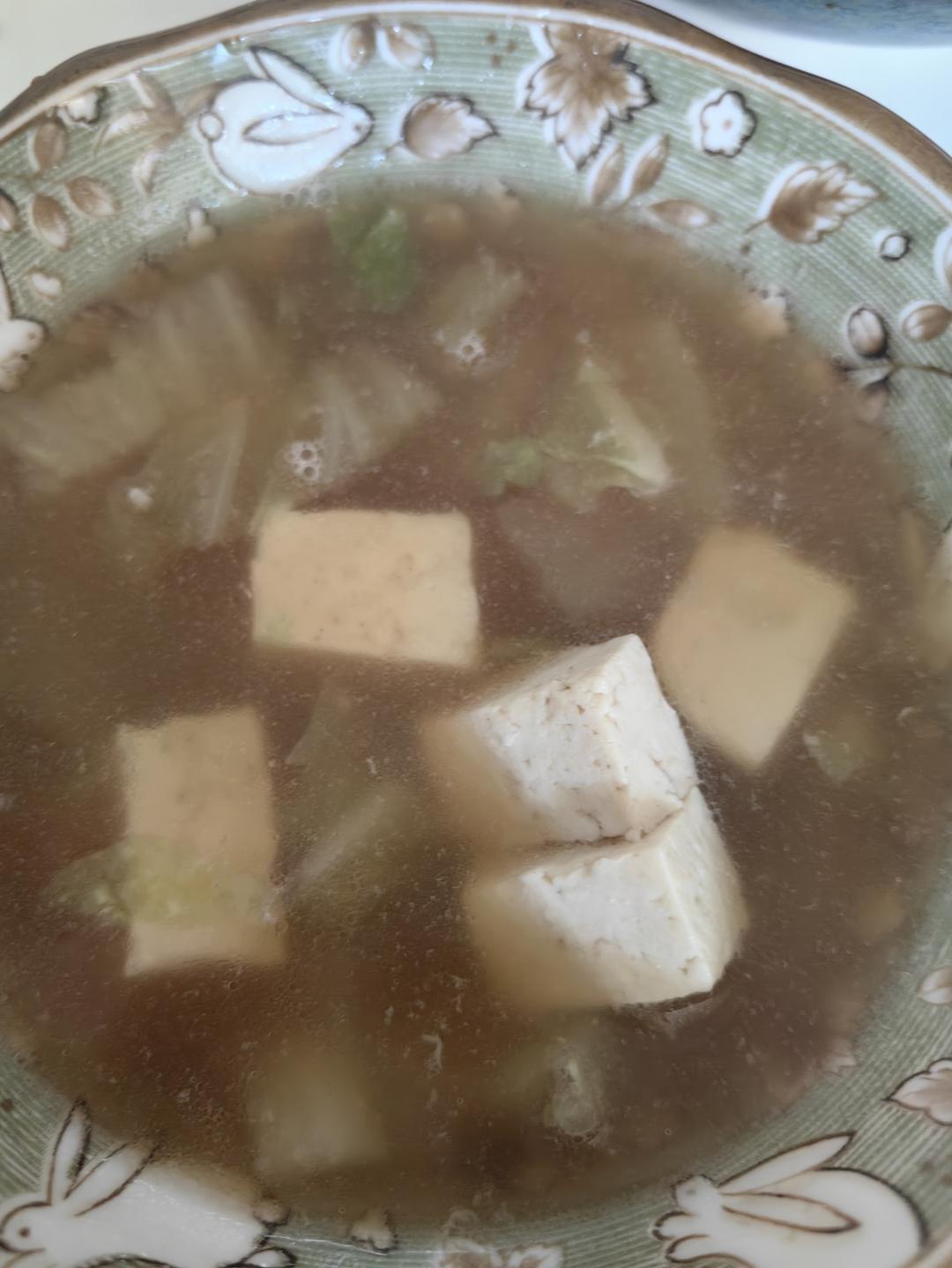 虾滑白菜豆腐汤的做法