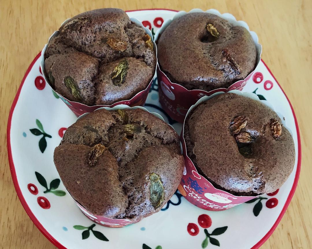 巧克力纸杯蛋糕（减糖少油版）的做法