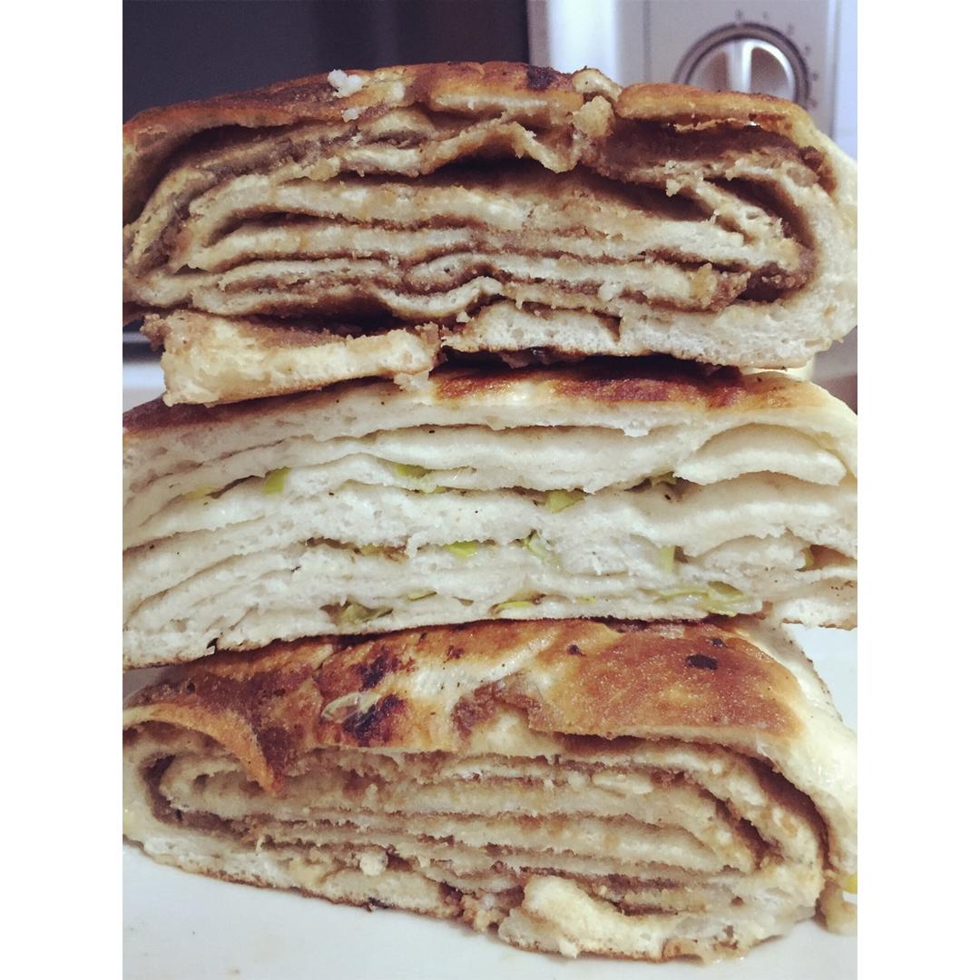 发面葱油千层饼