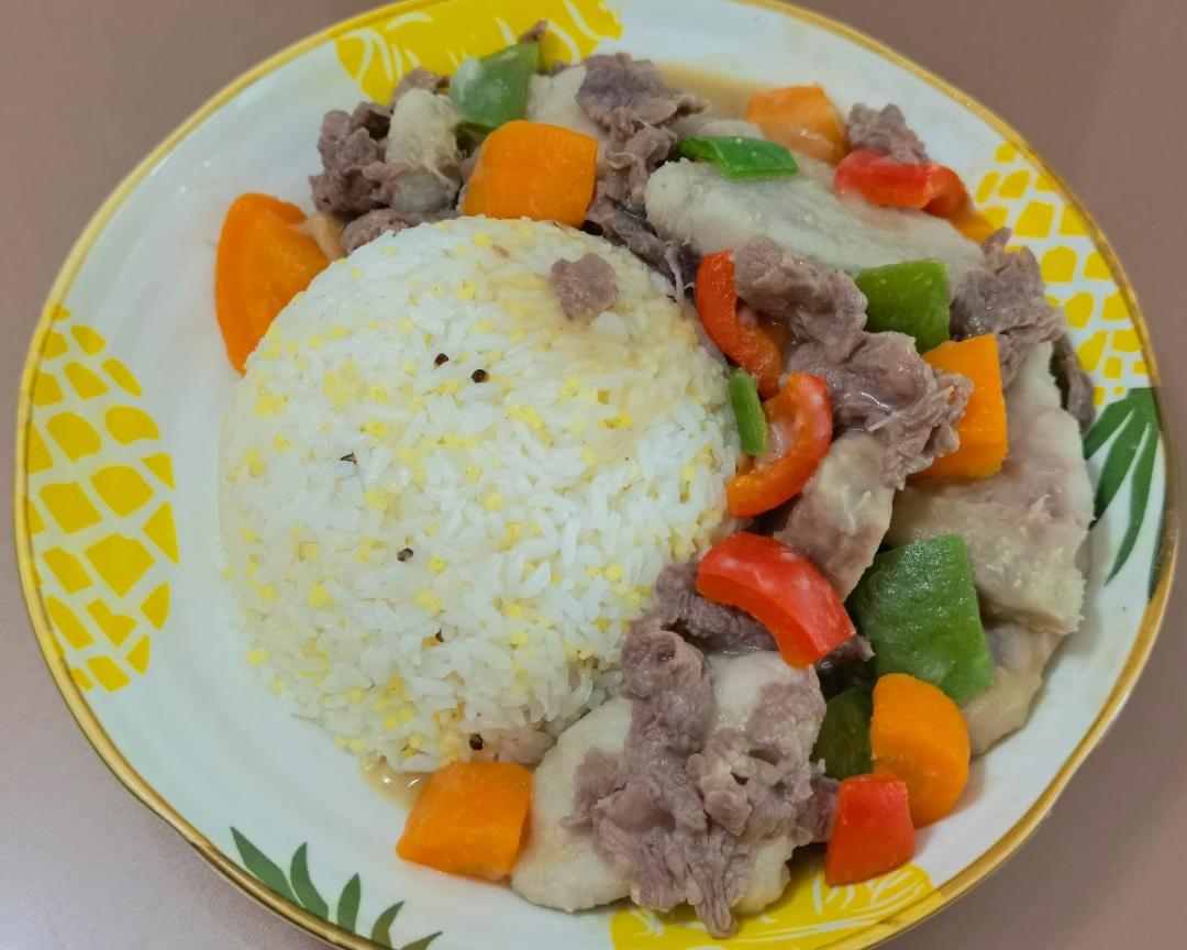 香芋牛肉：盖浇饭的做法