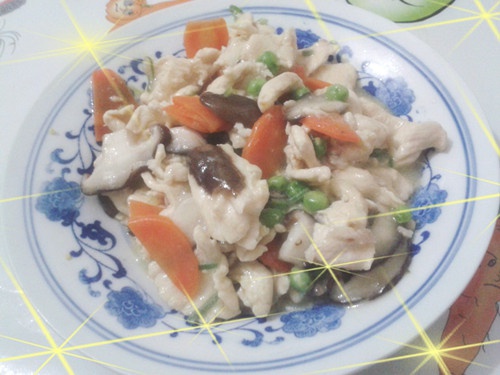 香菇鸡片