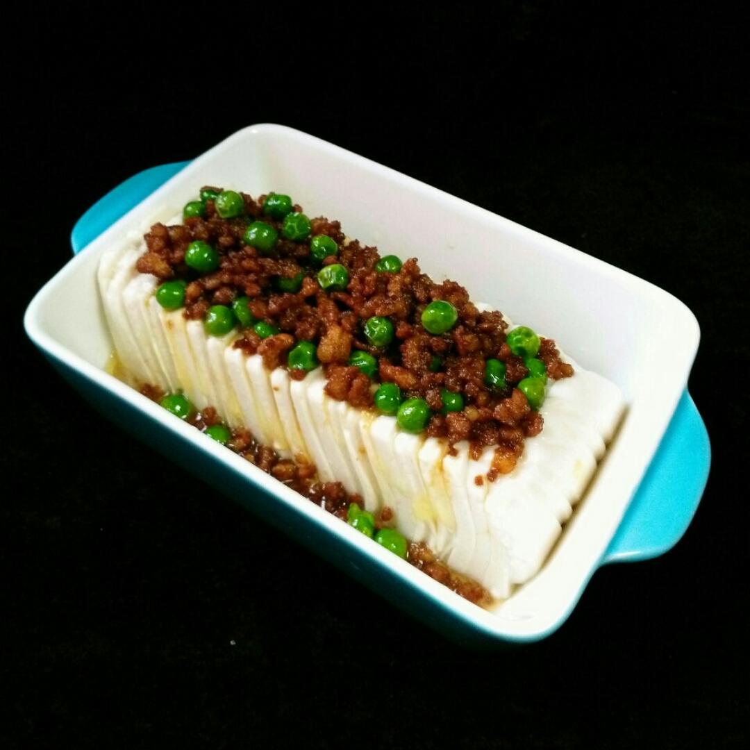 君君love烘焙做的肉沫盖浇豆腐(包括米饭,面条)